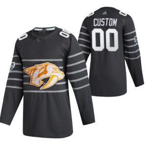 2020 NHL All Star Nashville Predators Trikot #00 Benutzerdefinierte Grau